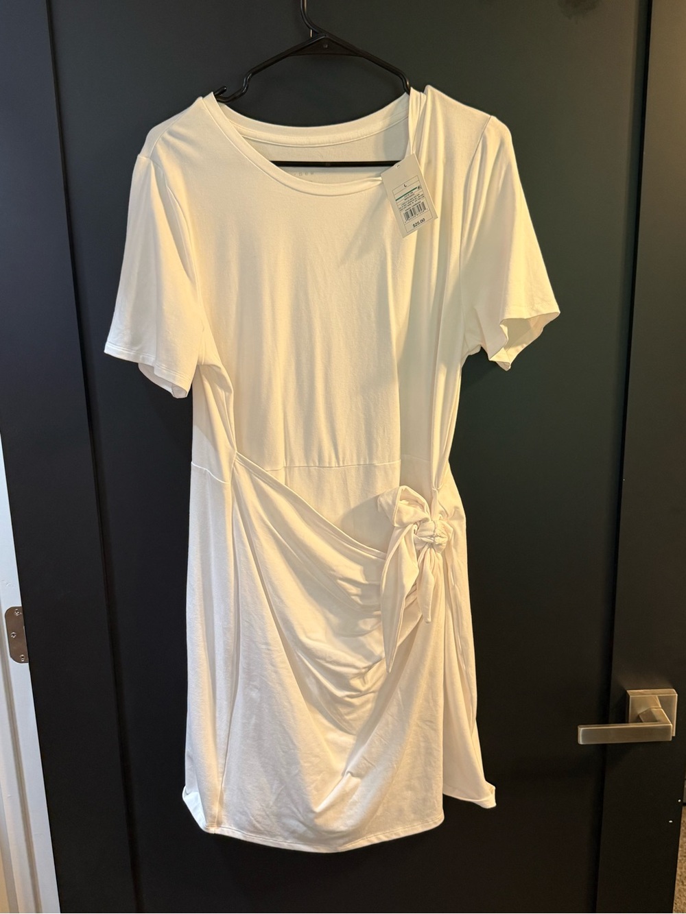 Target White Short Sleeve Tie-Waist Dress